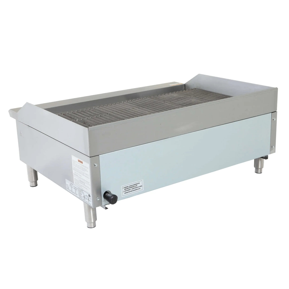 NexChef CB36 Commercial 36" Countertop Radiant Gas Charbroiler Grill, (3) High Performance Stainless Burners - 105,000 BTU Nexchef