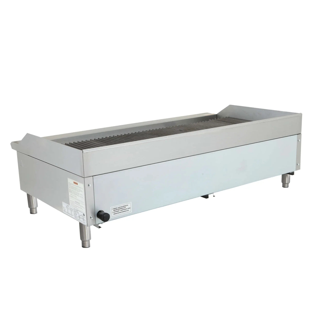 NexChef CB48 Commercial 48" Countertop Radiant Gas Charbroiler Grill, (4) High Performance Stainless Burners - 140,000 BTU Nexchef