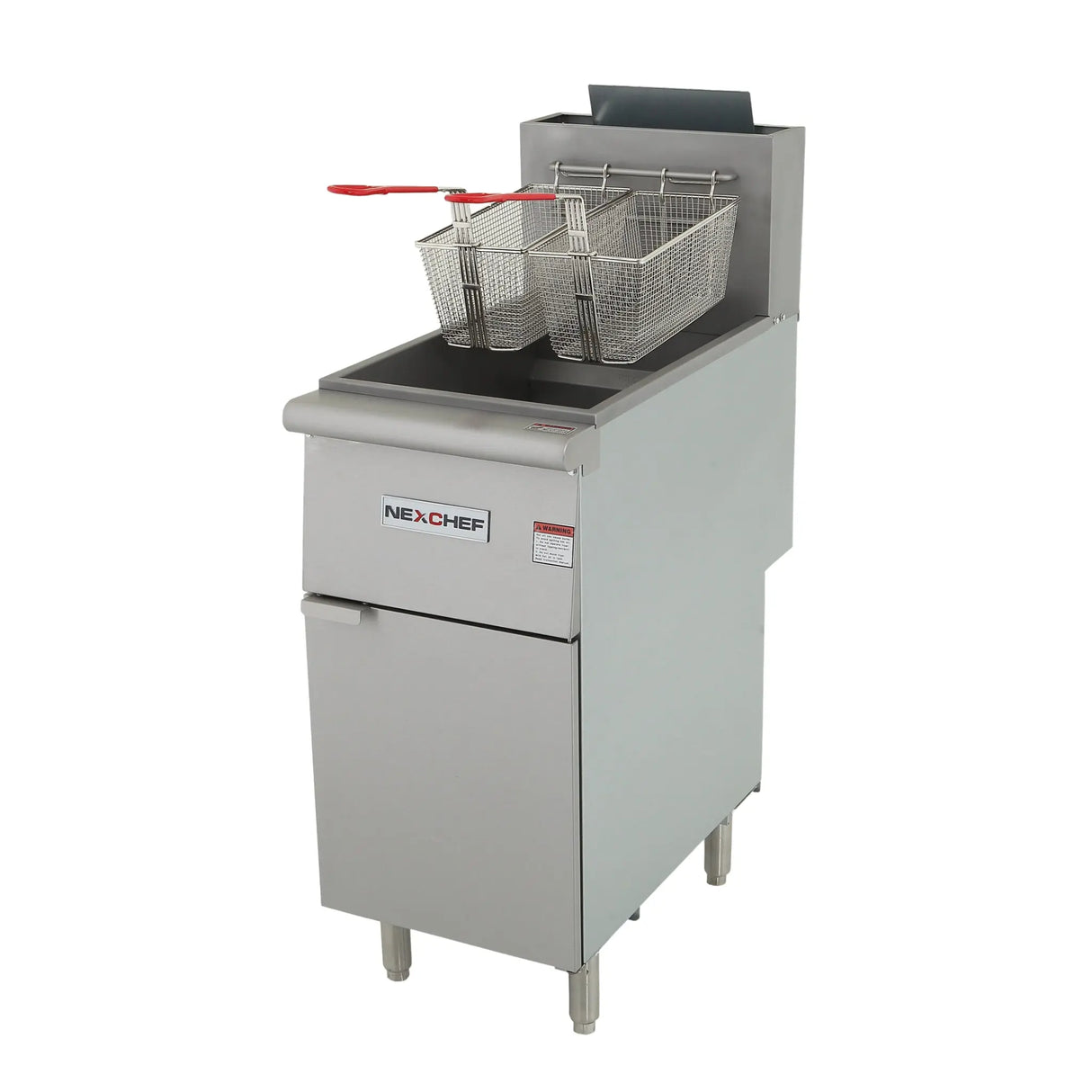 NexChef FN3 Commercial Deep Fryer, 40 lb, Stainless Steel, Natural Gas - 90,000 BTU Nexchef