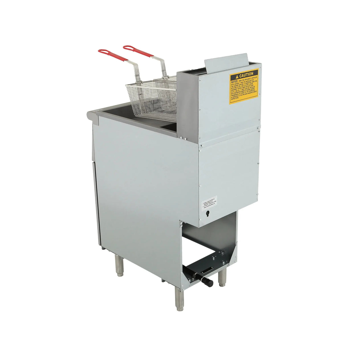 NexChef FN3 Commercial Deep Fryer, 40 lb, Stainless Steel, Natural Gas - 90,000 BTU Nexchef
