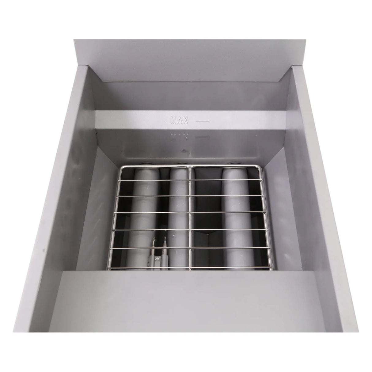 NexChef FN4 Commercial 50 lb. Deep Fryer - Natural Gas - Stainless Steel Floor Fryer - 120,000 BTU Nexchef