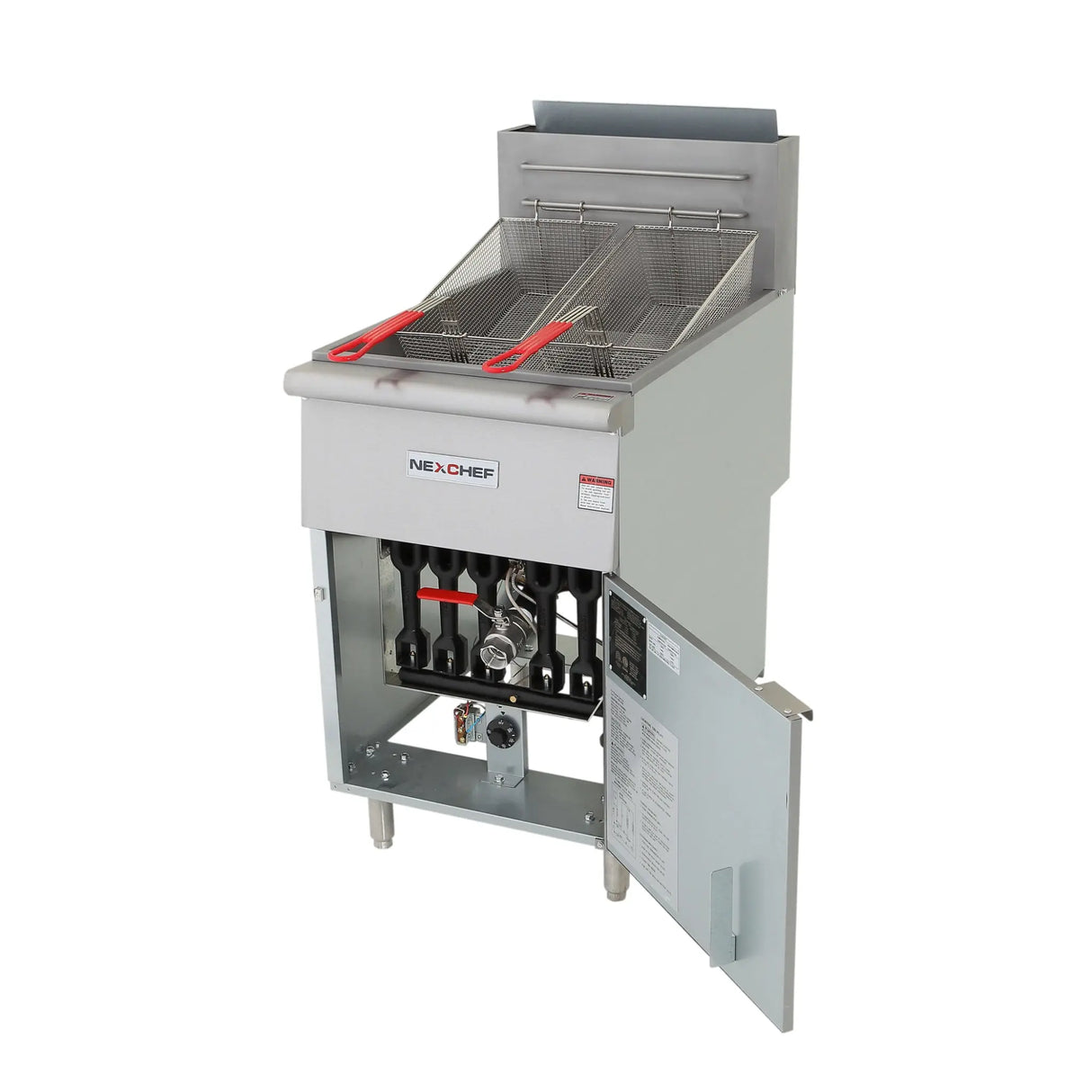 NexChef FP5 Commercial Gas Fryer – 70–100 lb. Heavy-Duty Deep Fryer for Restaurants Nexchef