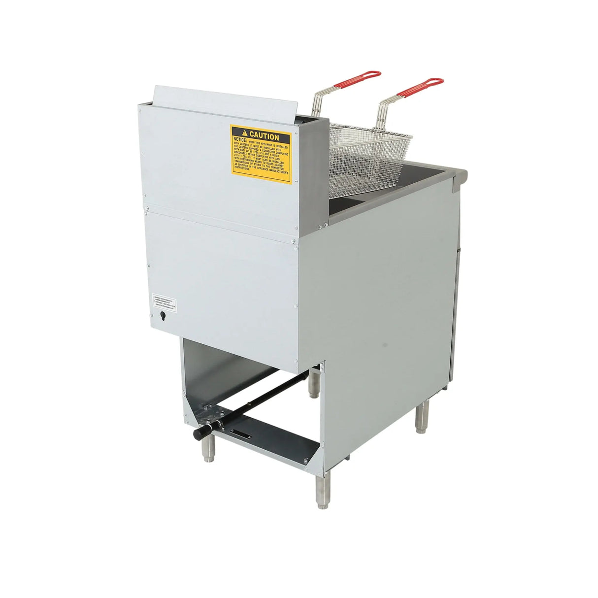 NexChef FN5 Commercial 70 lb. Deep Fryer - Natural Gas - Stainless Steel Floor Fryer - 150,000 BTU Nexchef