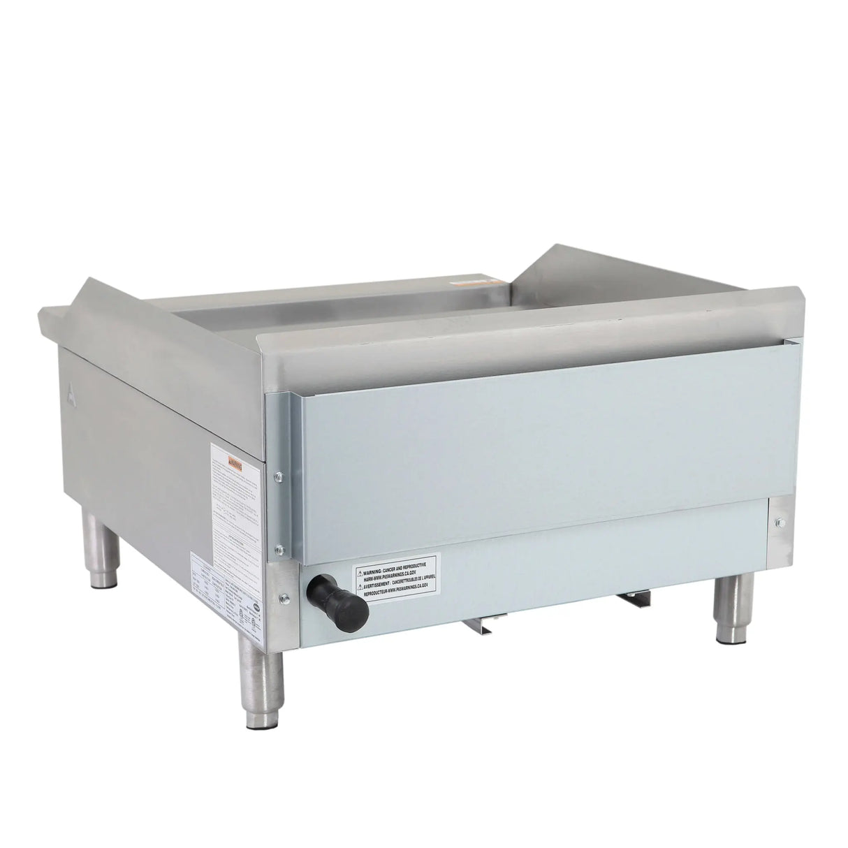 NexChef G24M Commercial 24" Countertop Griddle with Manual Controls, (2) High Performance Stainless Burners - 60,000 BTU Nexchef