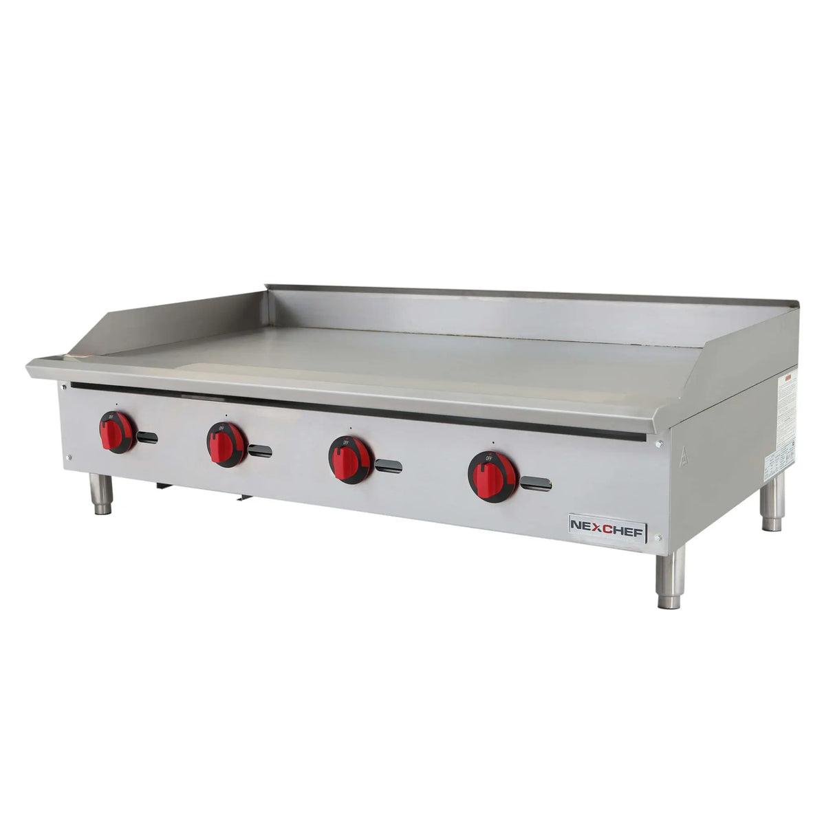 NexChef G48M 48" Heavy-Duty Commercial Gas Griddle – ¾" Plate, 30,000 BTU Burners Nexchef