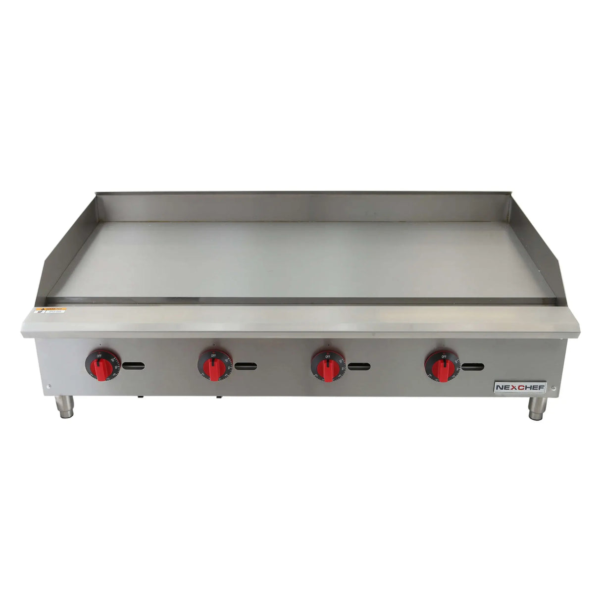 NexChef G48T Commercial 48" Countertop Griddle with Thermostatic Controls, (4) High Performance Stainless Burners - 120,000 BTU Nexchef