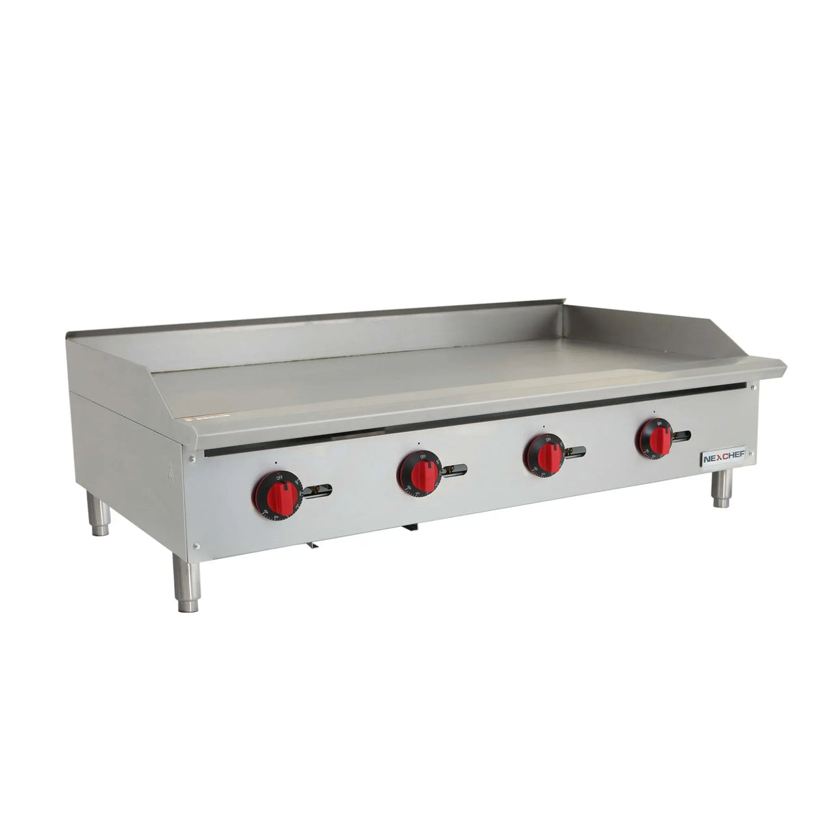 NexChef G48T Commercial 48" Countertop Griddle with Thermostatic Controls, (4) High Performance Stainless Burners - 120,000 BTU Nexchef