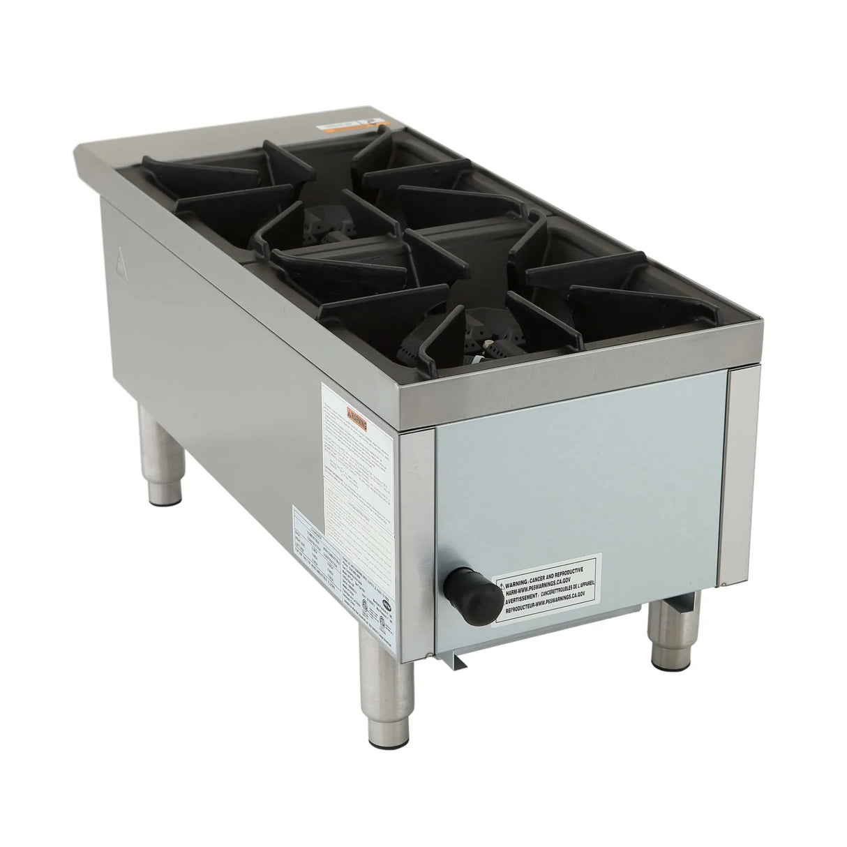 NexChef HP12 Commercial 12" Countertop Gas Range, 2 High Performance Burners - 50,000 BTU Nexchef