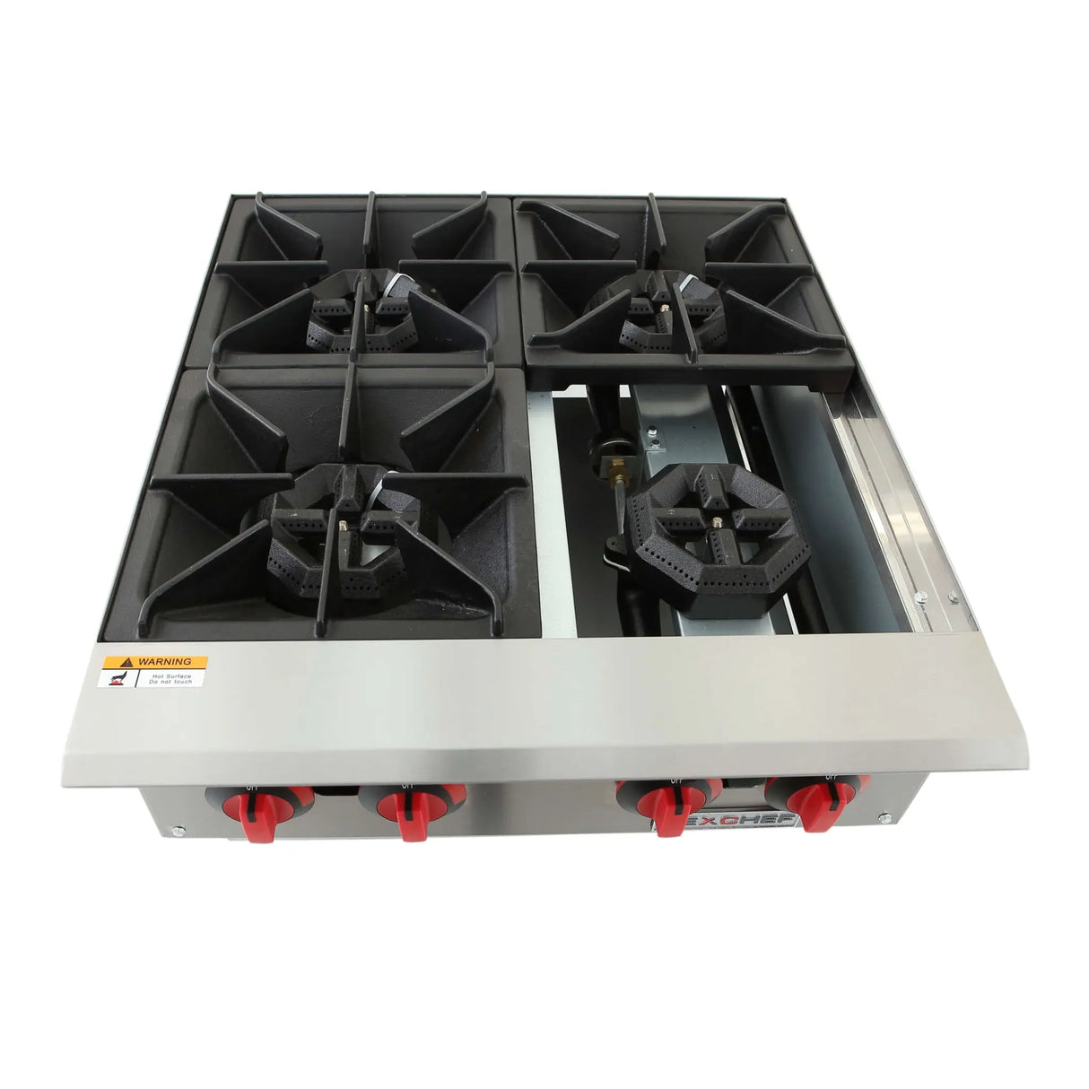 NexChef HP24 Commercial Countertop Gas Range, 4 High Performance Burners - 100,000 BTU Nexchef