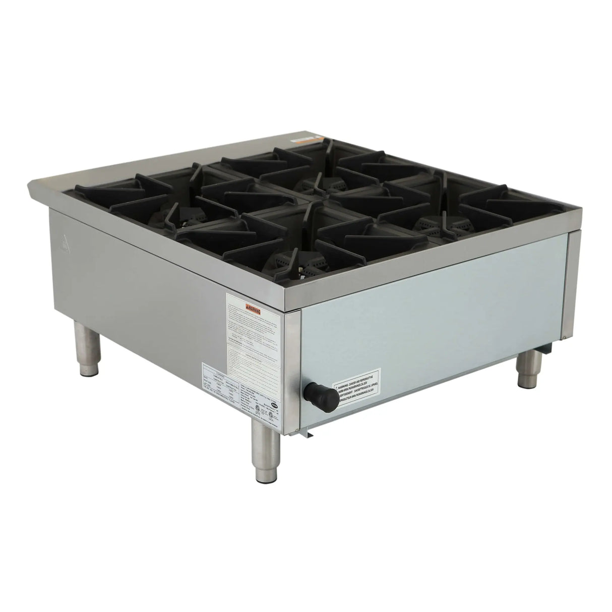 NexChef HP24 Commercial Countertop Gas Range, 4 High Performance Burners - 100,000 BTU Nexchef