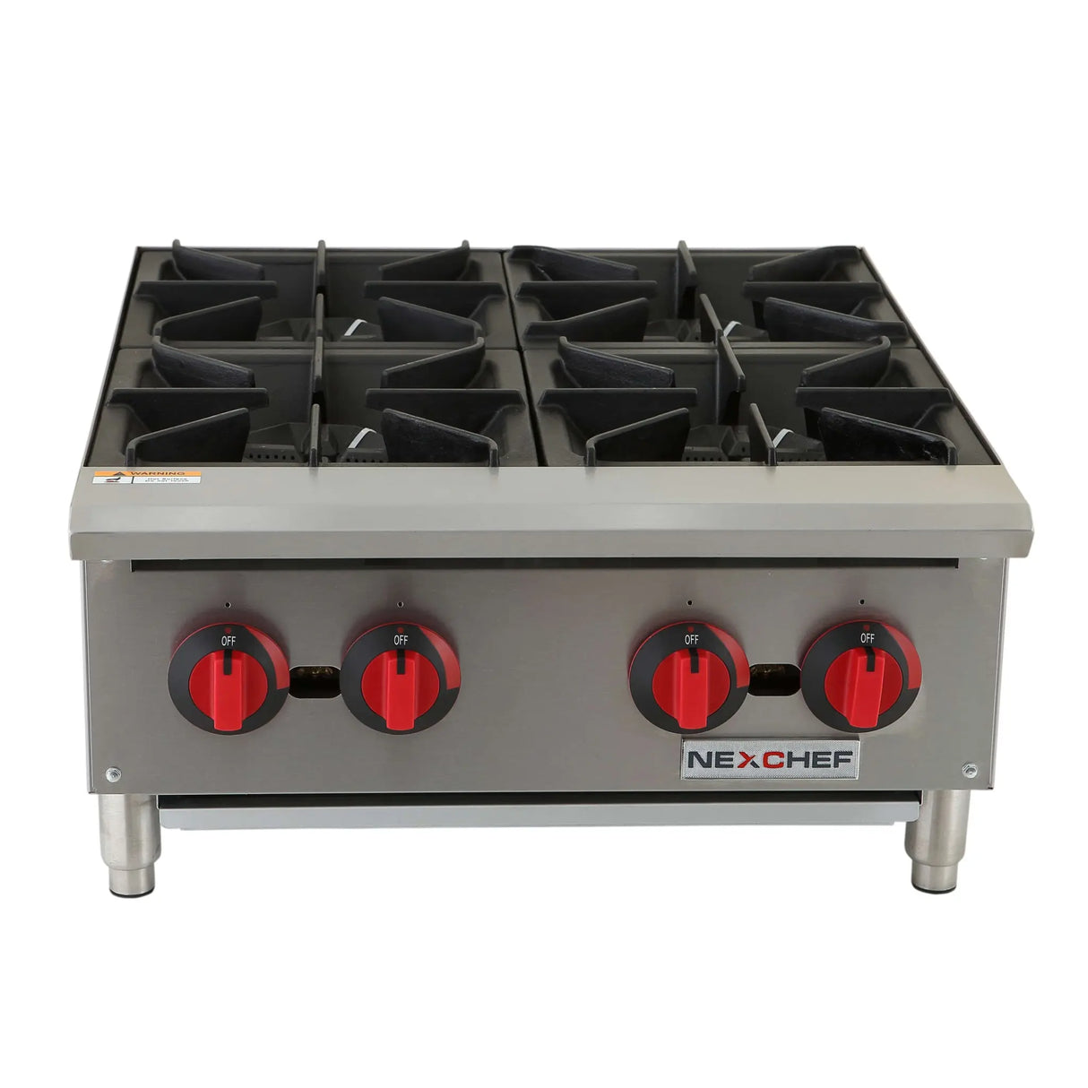 NexChef HP24 Commercial Countertop Gas Range, 4 High Performance Burners - 100,000 BTU Nexchef