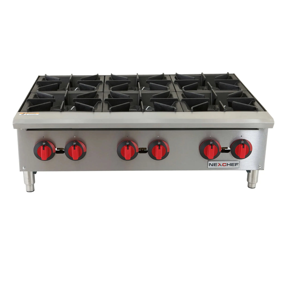 NexChef HP36 Commercial Countertop Gas Range 6 High Performance Burners - 150,000 BTU Nexchef