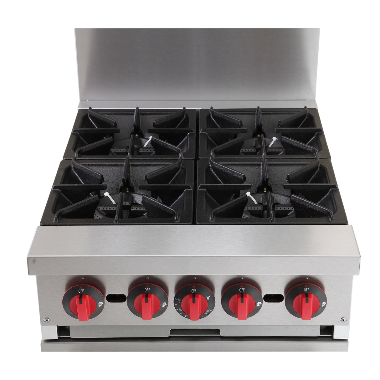NexChef R24 Commercial 24" Gas Range 4 Burner with Standard Oven, Convertible Gas - 150,000 BTU Nexchef