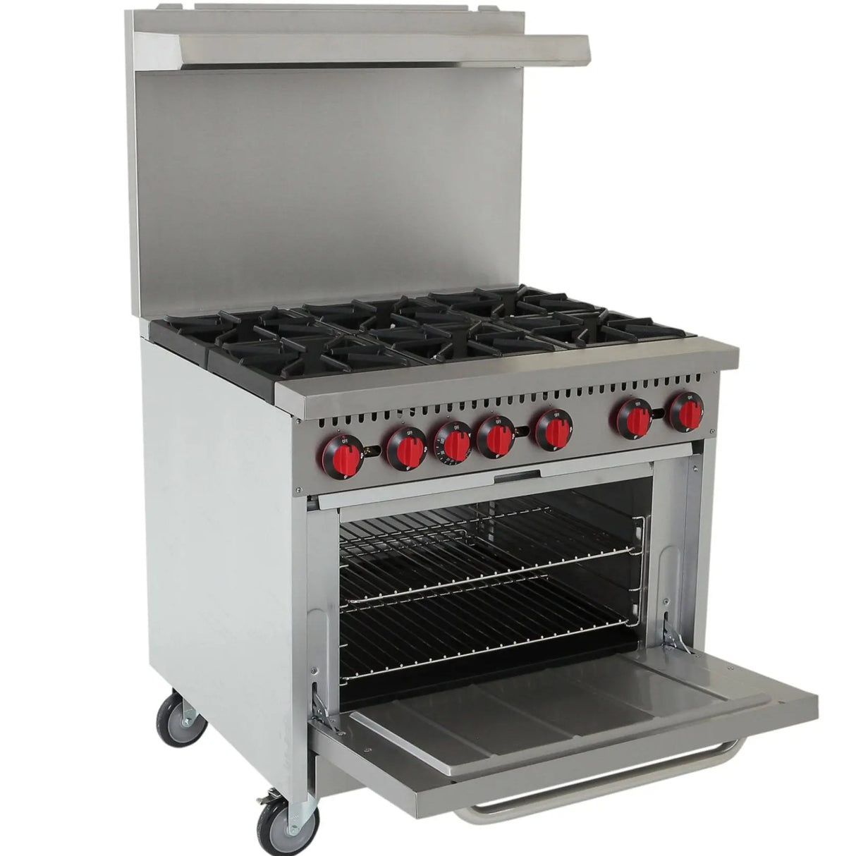 NexChef R36 Commercial 36" Gas Range 6 Burner, Full Size Oven Nexchef