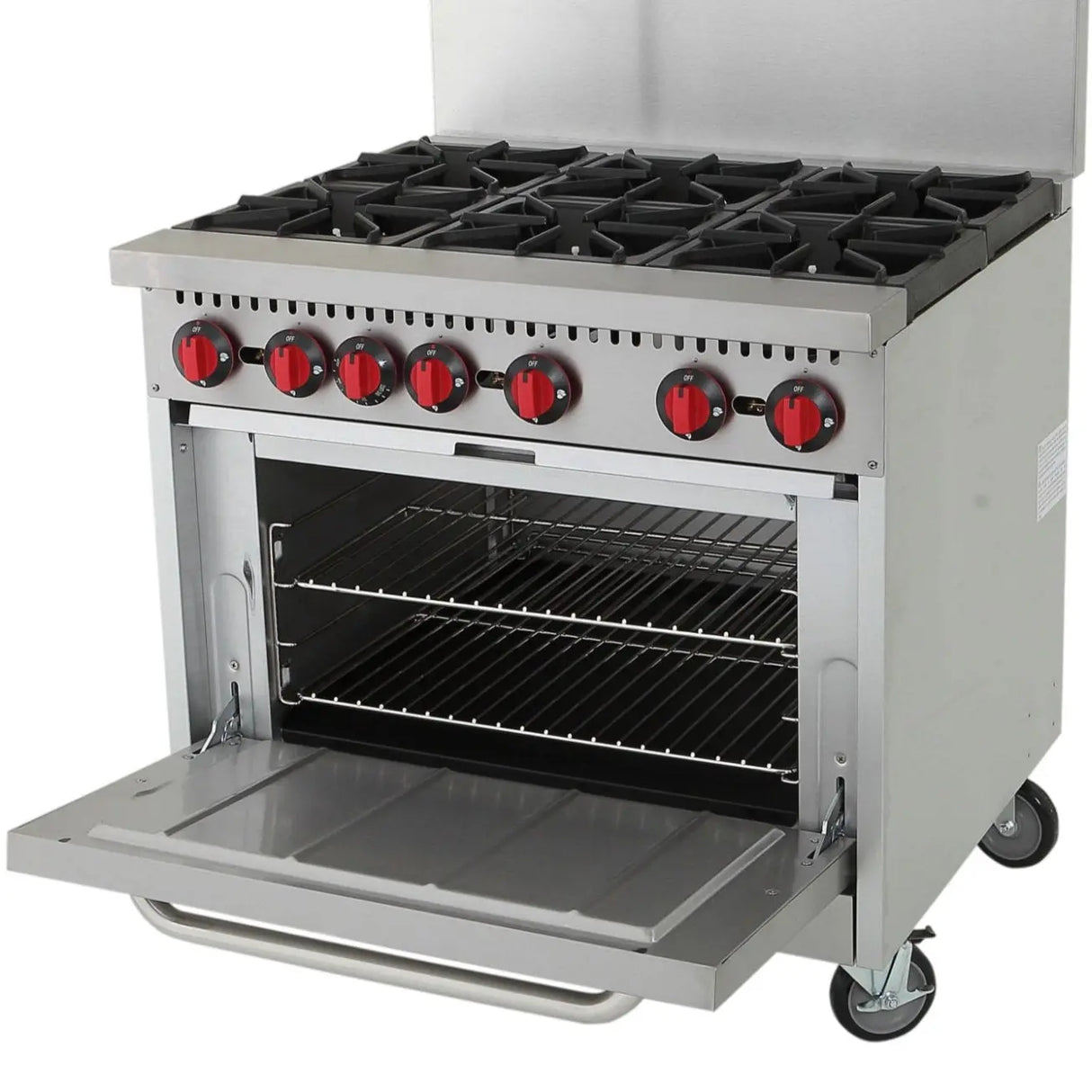 NexChef R36 Commercial 36" Gas Range 6 Burner, Full Size Oven Nexchef