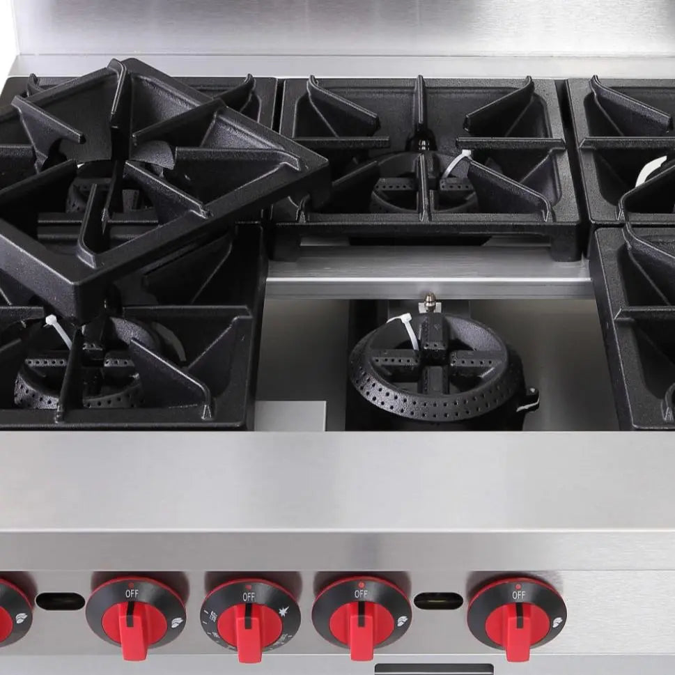 NexChef R36 Commercial 36" Gas Range 6 Burner, Full Size Oven Nexchef