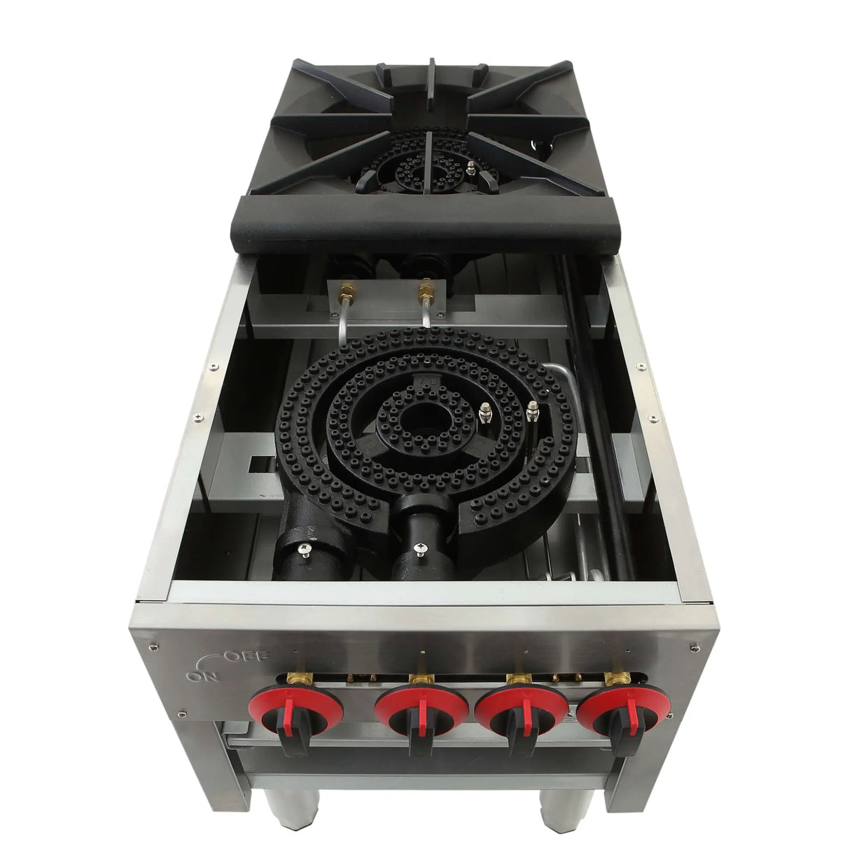 NexChef SR2 Commercial 2-Burner Stock Pot Gas Range - 160,000 BTU Nexchef