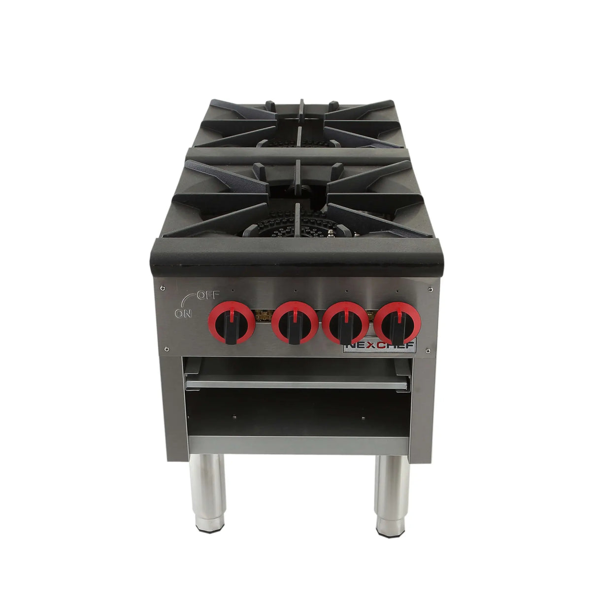 NexChef SR2 Commercial 2-Burner Stock Pot Gas Range - 160,000 BTU Nexchef