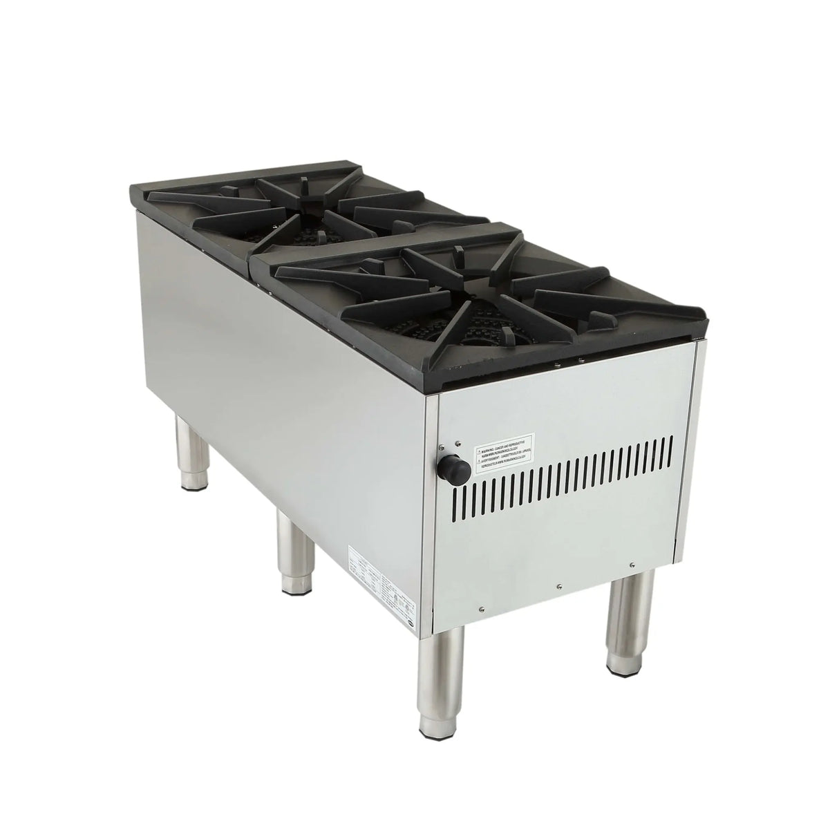 NexChef SR2 Commercial 2-Burner Stock Pot Gas Range - 160,000 BTU Nexchef
