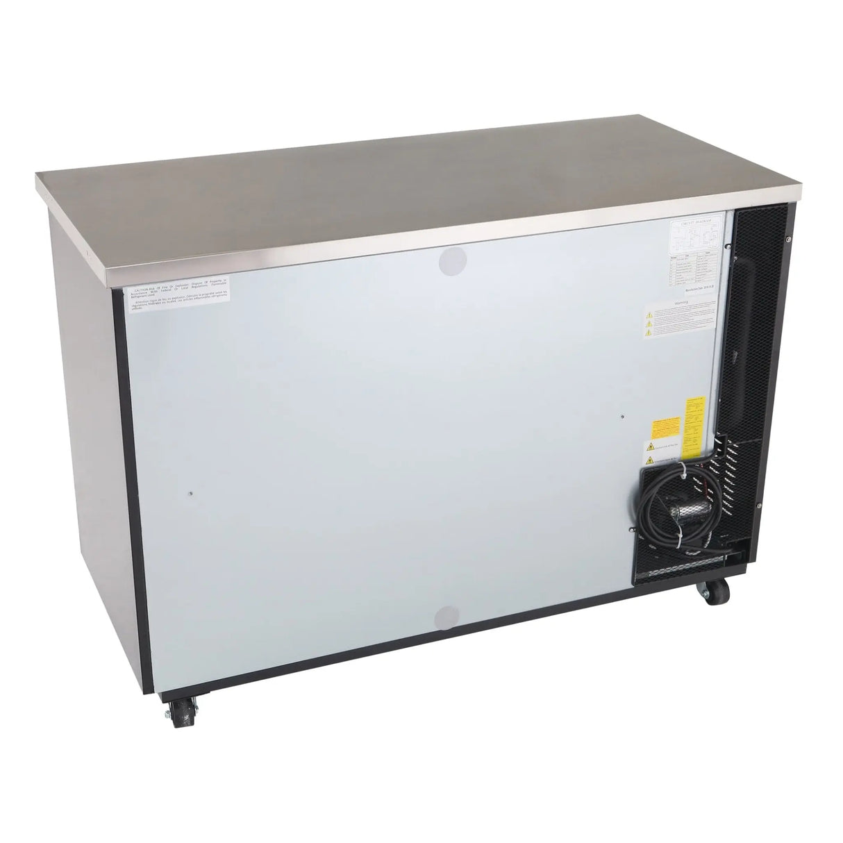 NexChef B60 - G2 Commercial 60" Glass Back Bar Refrigerator, Black Exterior, 2 Glass Doors, Counter Height, LED Lighting - Nexchef