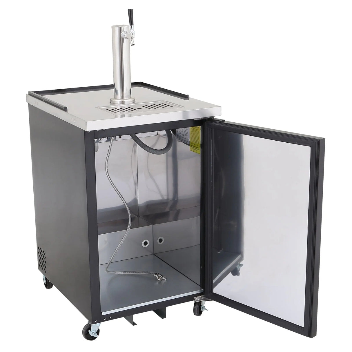 NexChef K24-1S Commercial 24" Kegerator Beer Dispenser Refrigerator, One Single-Tap Tower, One 1/2 Keg Capacity, 1 Door Nexchef