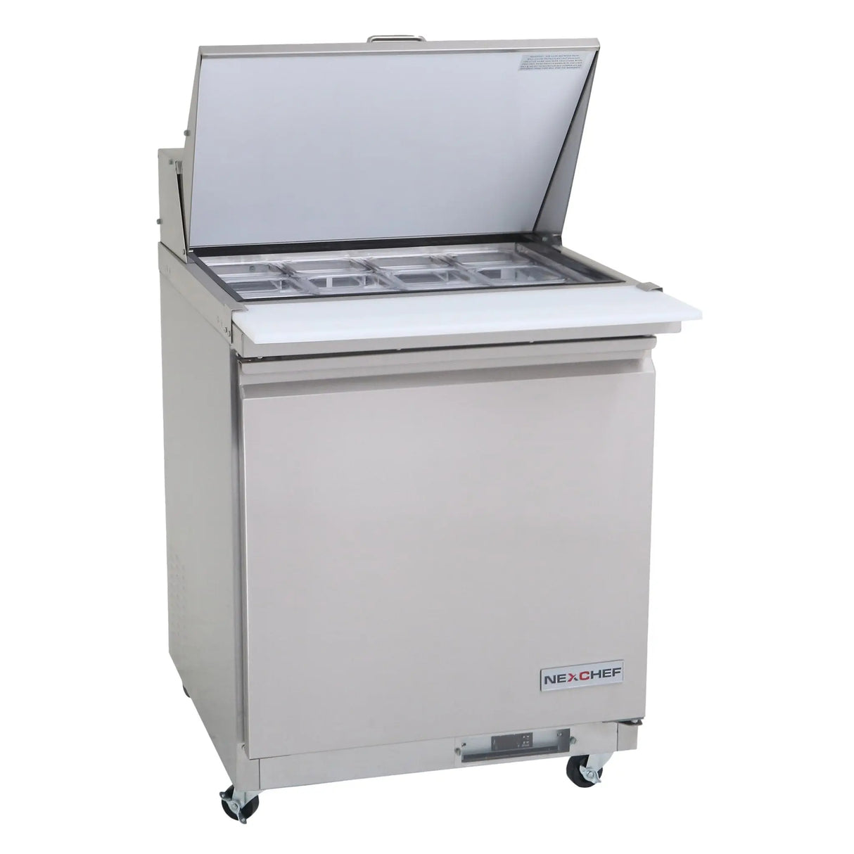 NexChef SUM29 Commercial 29" Mega Top Sandwich/Salad Prep Refrigerator, 1 Door Refrigerated Base Nexchef