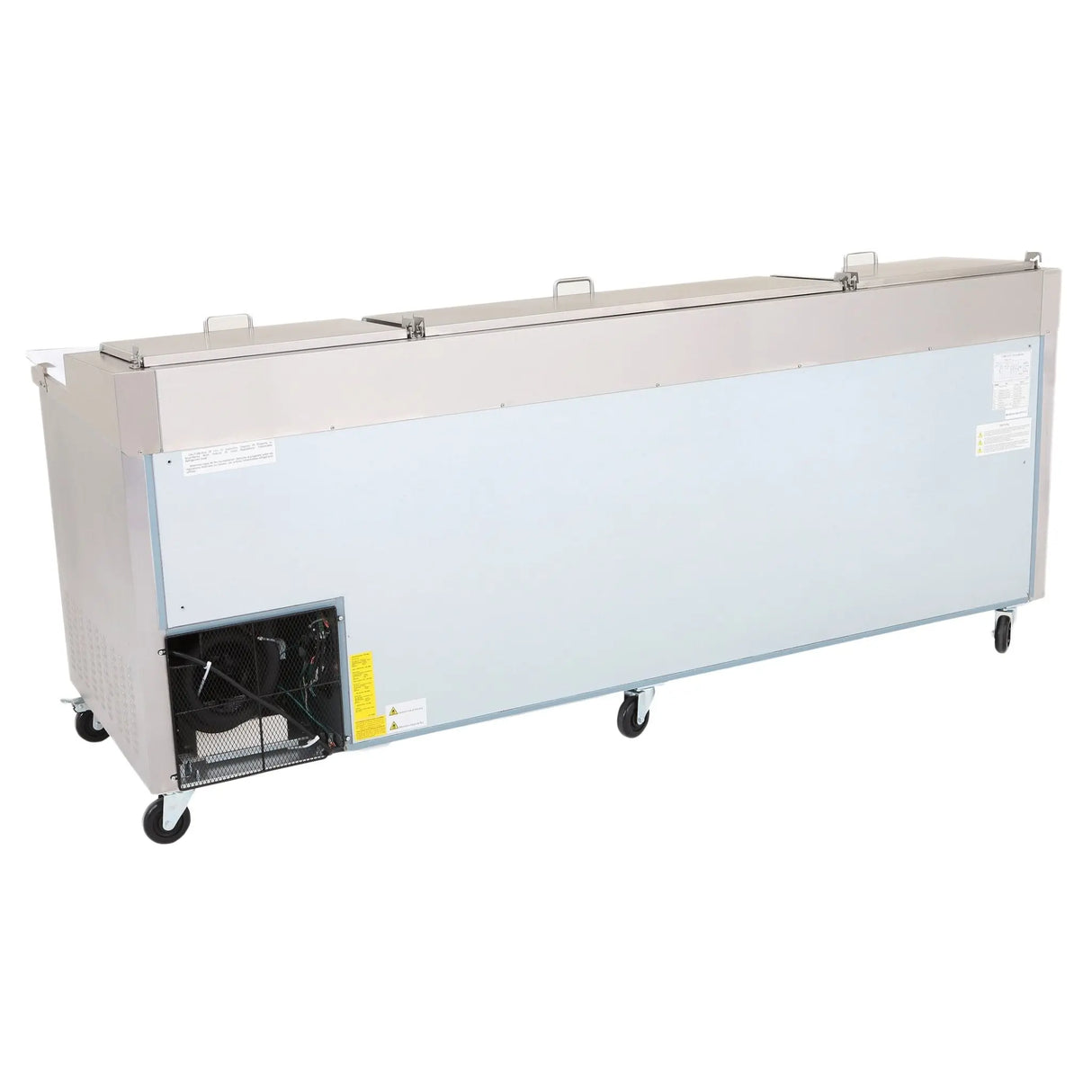 NexChef PR94 Commercial 94" Pizza Prep Refrigerator, 3 Door Refrigerated Base Nexchef