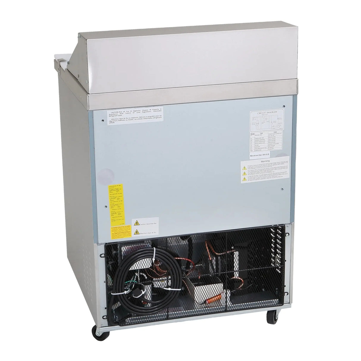 NexChef SU29 Commercial 29" Sandwich/Salad Prep Table Refrigerator, 1 Door Refrigerated Base Nexchef