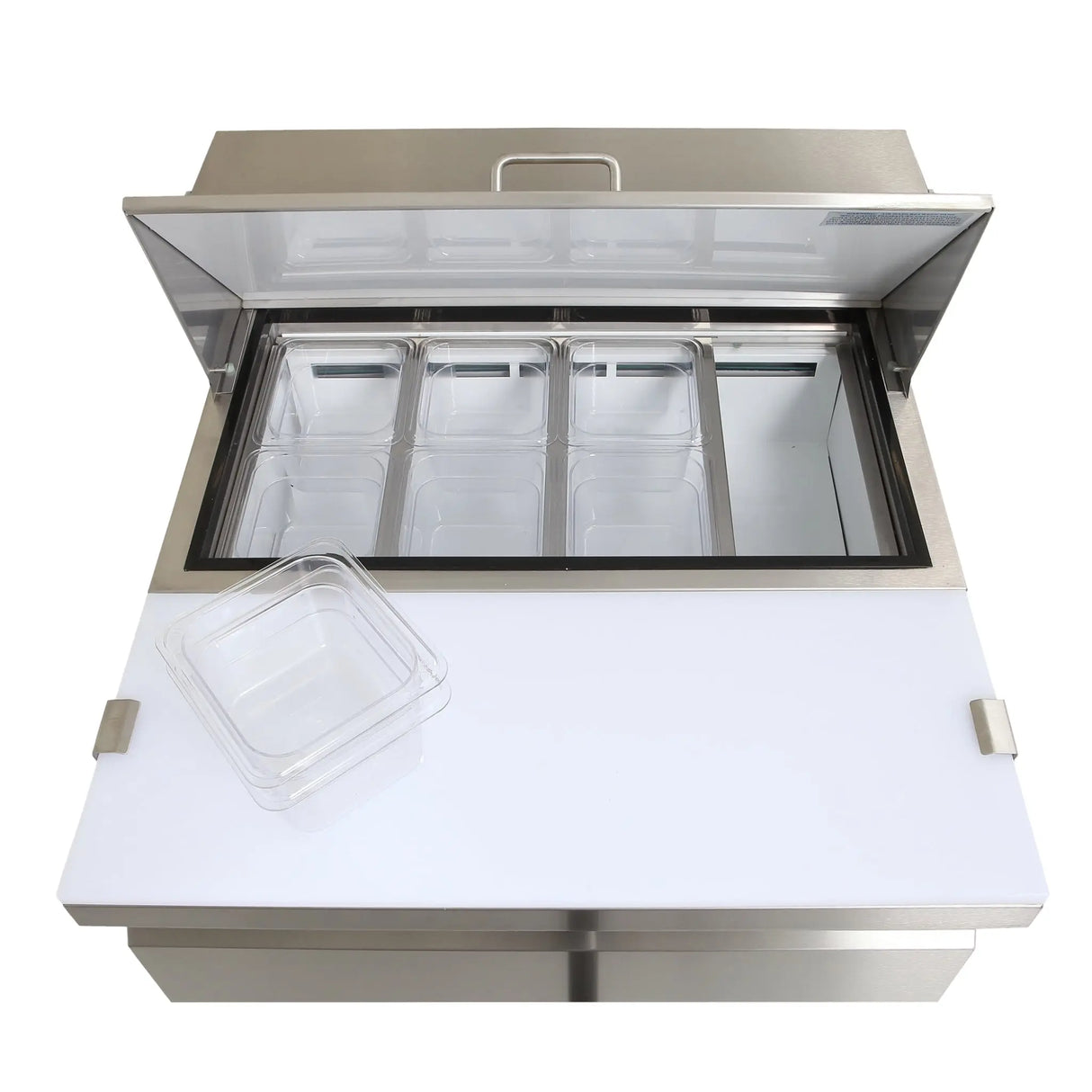 NexChef SU29 Commercial 29" Sandwich/Salad Prep Table Refrigerator, 1 Door Refrigerated Base Nexchef