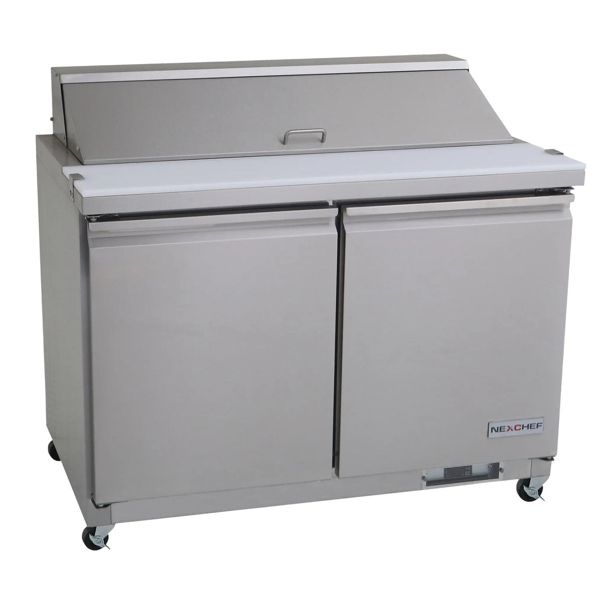 NexChef SU48 Commercial 48" Sandwich/Salad Prep Table Refrigerator, 2 Door Refrigerated Base Nexchef