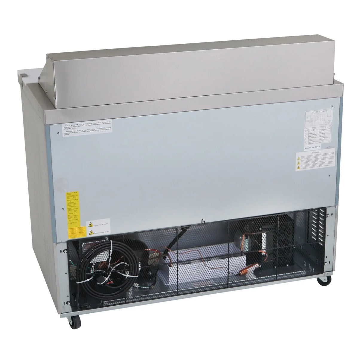 NexChef SU48 Commercial 48" Sandwich/Salad Prep Table Refrigerator, 2 Door Refrigerated Base Nexchef