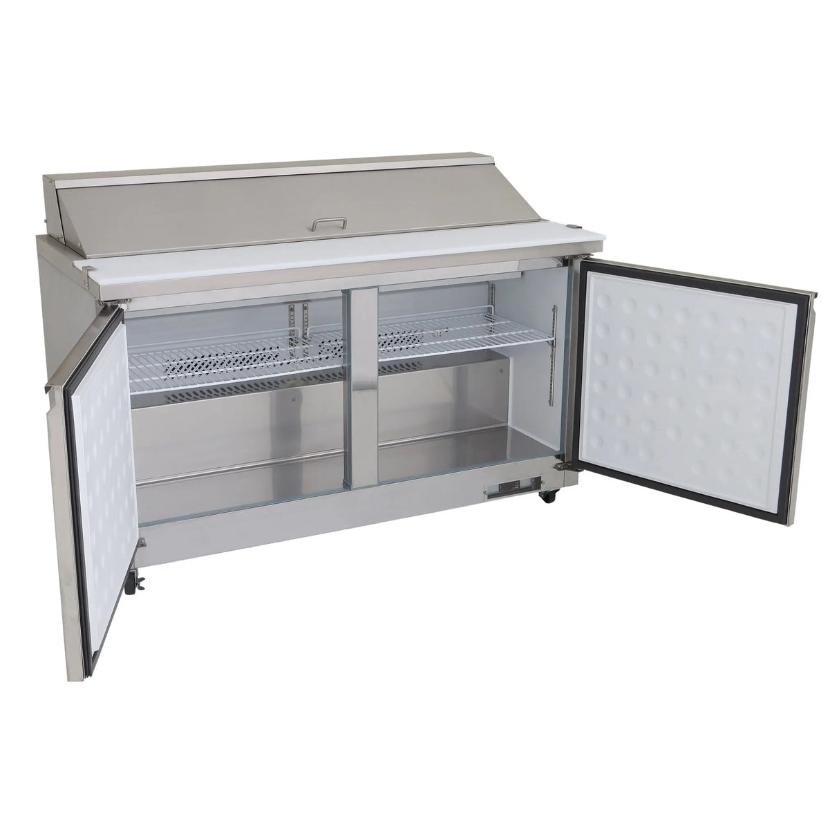 NexChef SUM61 Commercial 61" Mega Top Sandwich/Salad Prep Refrigerator, 2 Door Refrigerated Base Nexchef