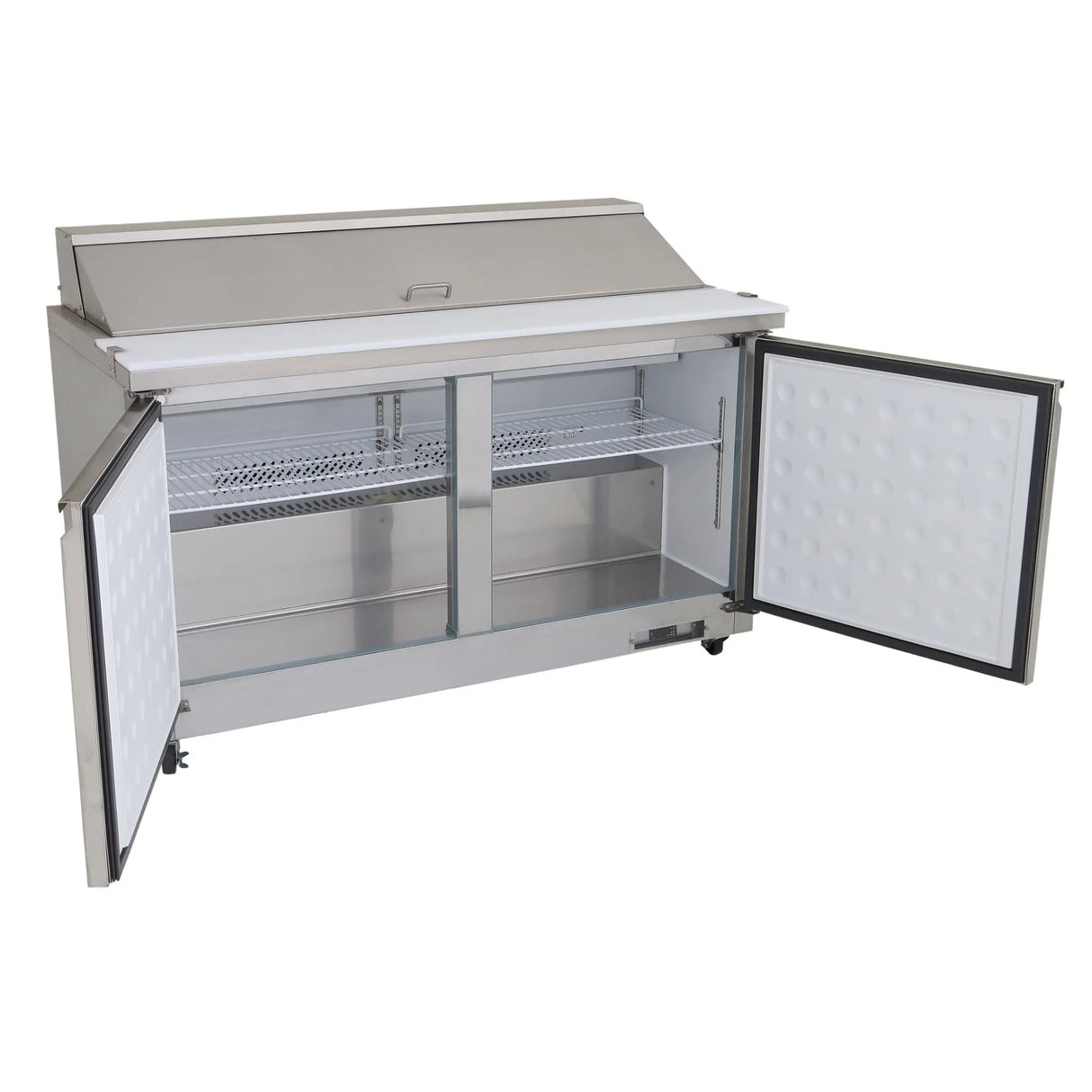 NexChef SU61 Commercial 61" Sandwich/Salad Prep Table Refrigerator, 2 Door Refrigerated Base Nexchef