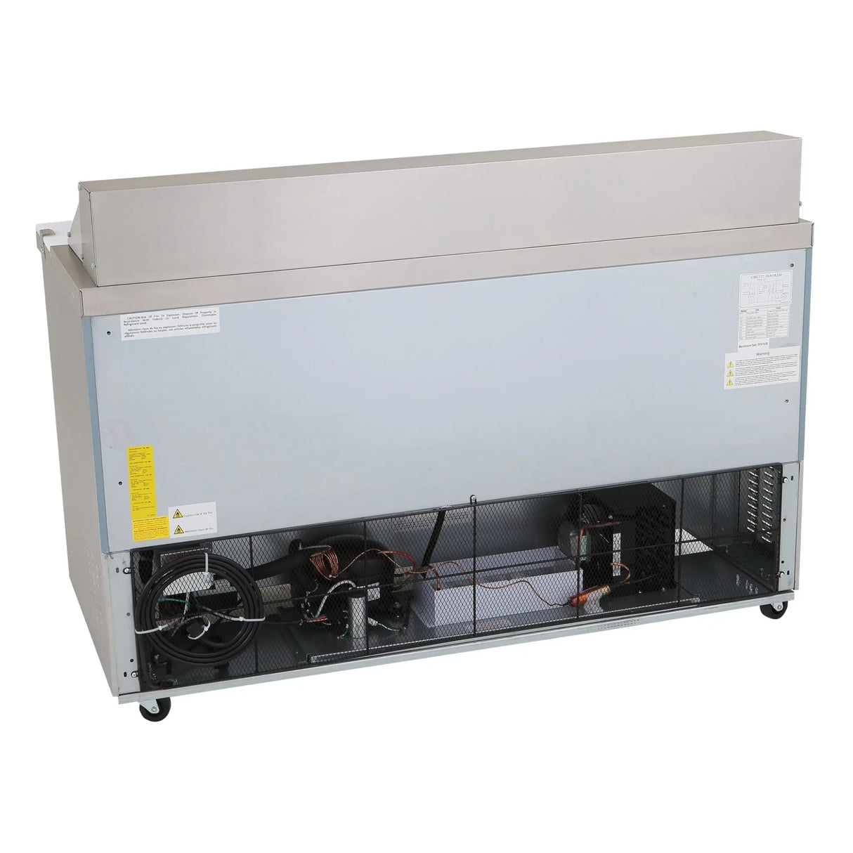 NexChef SU61 Commercial 61" Sandwich/Salad Prep Table Refrigerator, 2 Door Refrigerated Base Nexchef