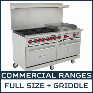 COMMERCIAL RANGES WITH GRIDDLE