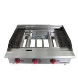 NexChef CB36 Commercial 36" Countertop Radiant Gas Charbroiler Grill, (3) High Performance Stainless Burners - 105,000 BTU