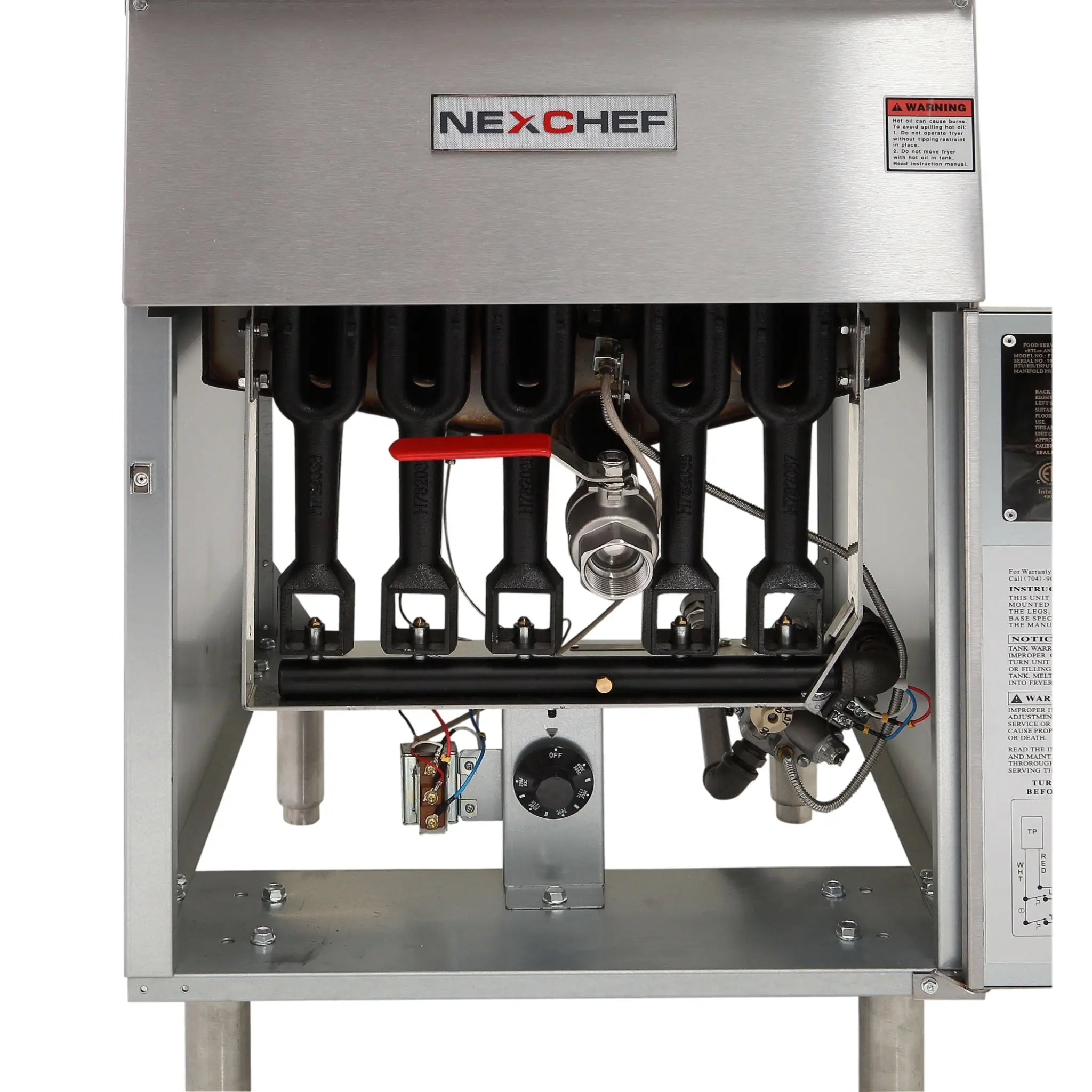 NexChef FN5 Commercial 70 lb. Deep Fryer - Natural Gas - Stainless