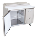 NexChef PR47 Commercial 47" Pizza Prep Refrigerator, 2 Door Refrigerated Base