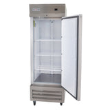 NexChef RBM1 Refrigerador comercial de 27" de una sección, 1 puerta sólida de acero inoxidable