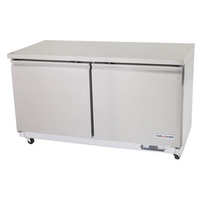 NexChef UR61 Commercial 61" Undercounter Refrigerator, 2 Door Nexchef